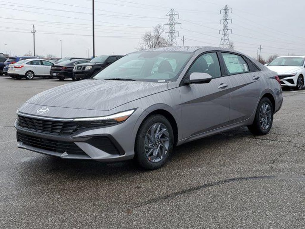 New 2026 Hyundai Elantra Hybrid Blue Sedan