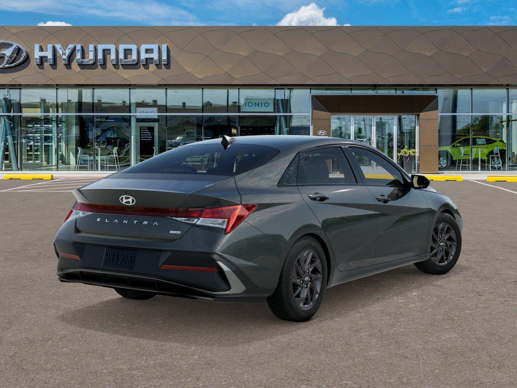 New 2026 Hyundai Elantra Hybrid Blue Sedan