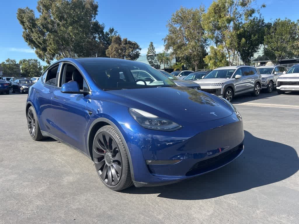 Used 2021 Tesla Model Y Performance with VIN 5YJYGDEF9MF267051 for sale in Garden Grove, CA
