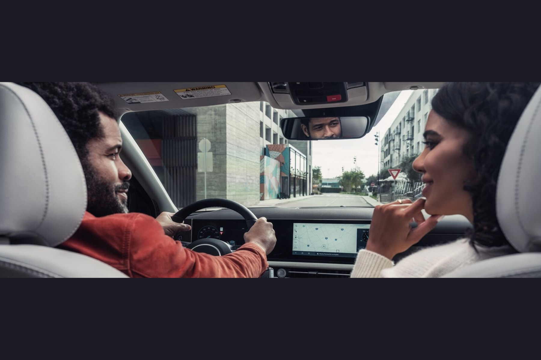 Couple in a Hyundai vehicle