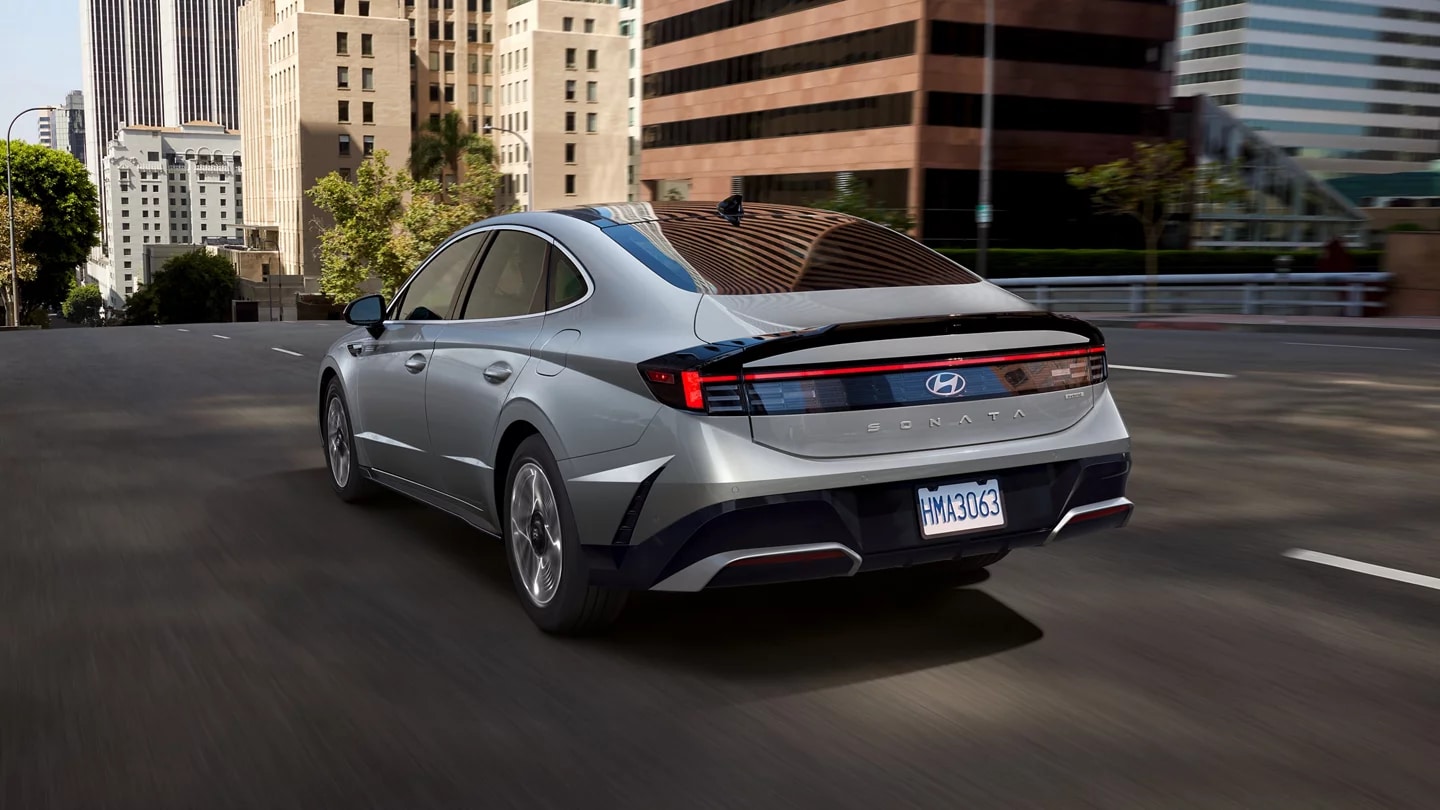 Hyundai Sonata driving in the city