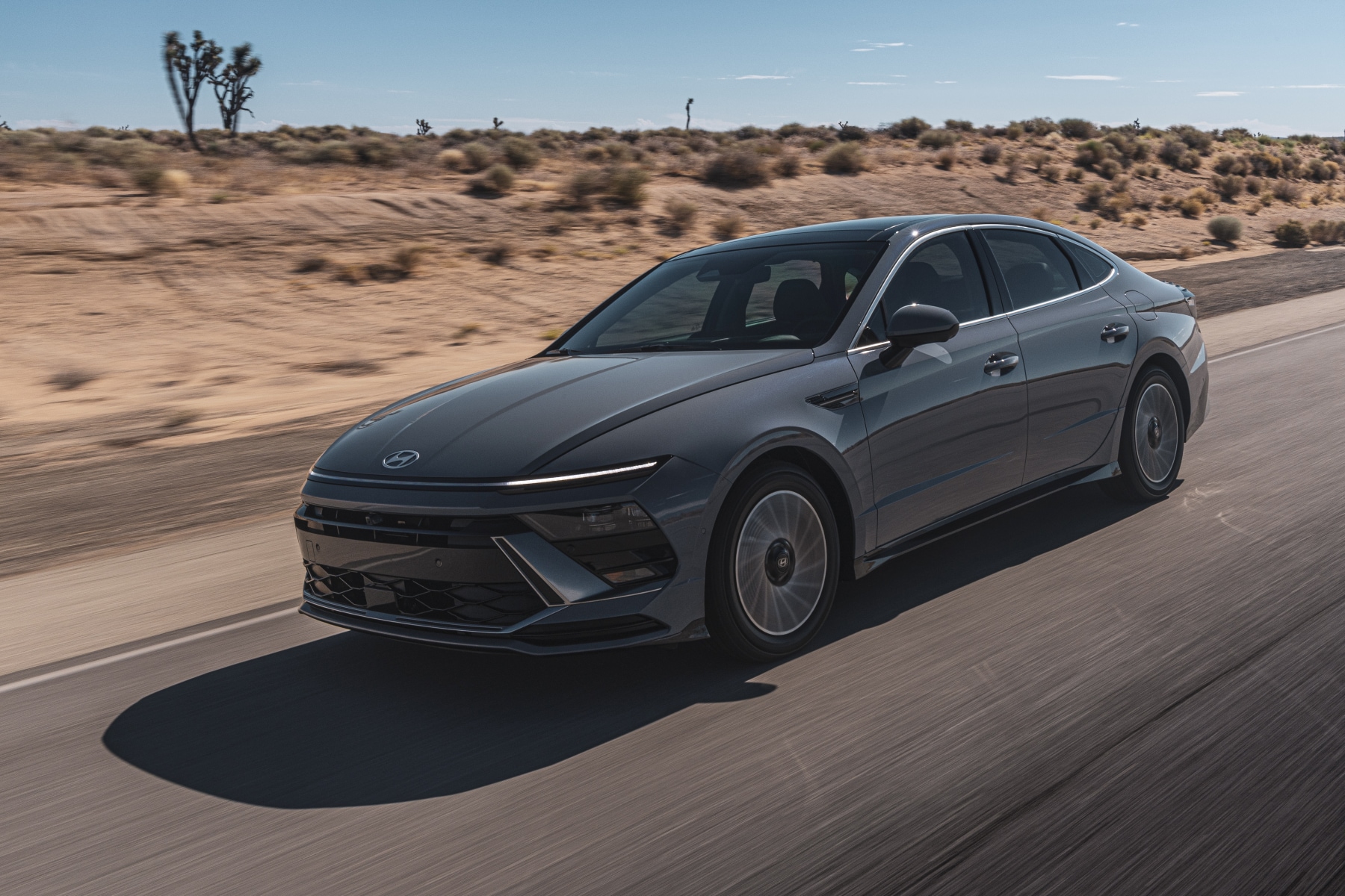 2026 Hyundai Sonata Hybrid driving in the desert
