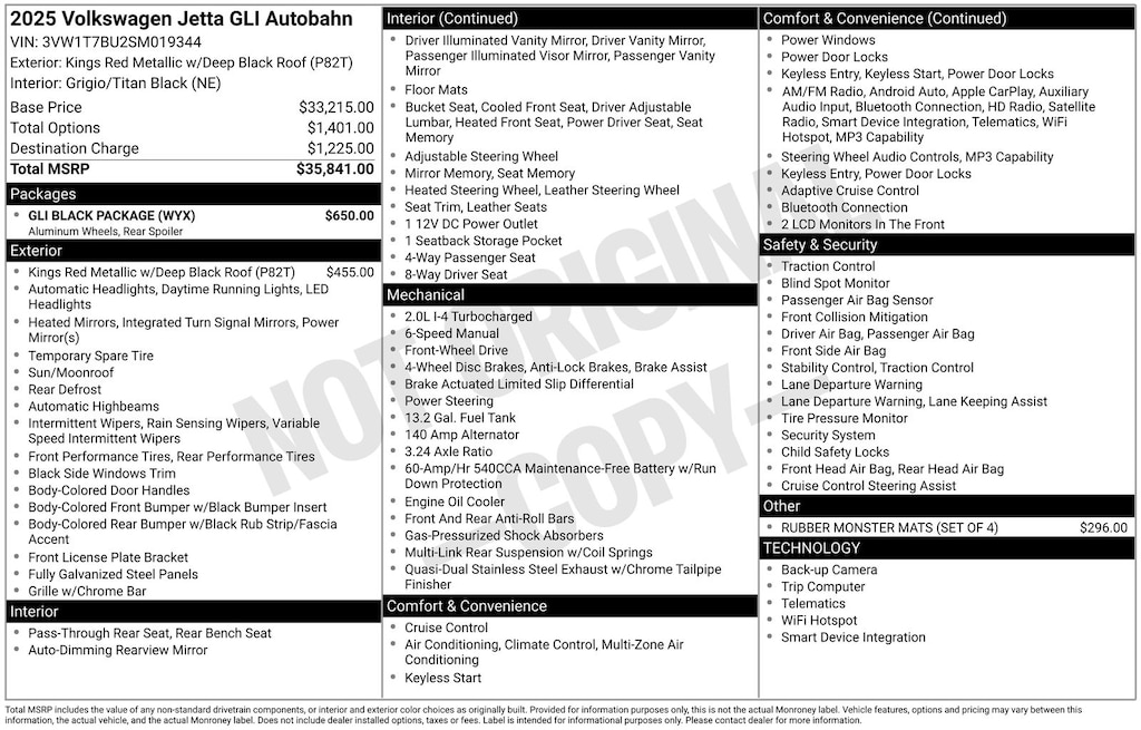 Used 2025 Volkswagen Jetta GLI 2.0T Autobahn Sedan