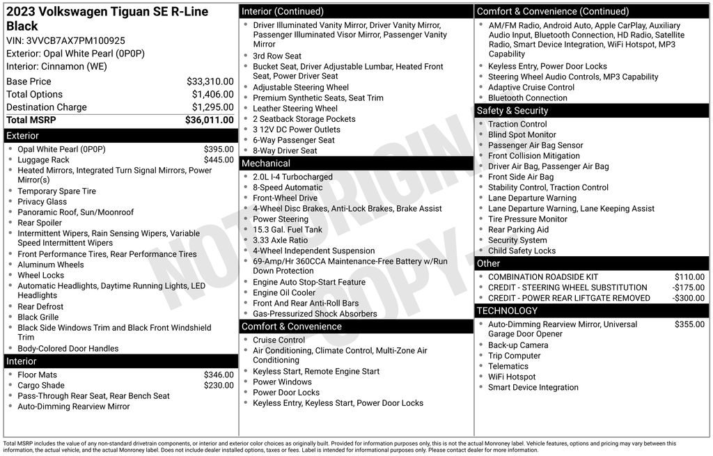 2023 Volkswagen Tiguan SE R-LINE BLACK's photo