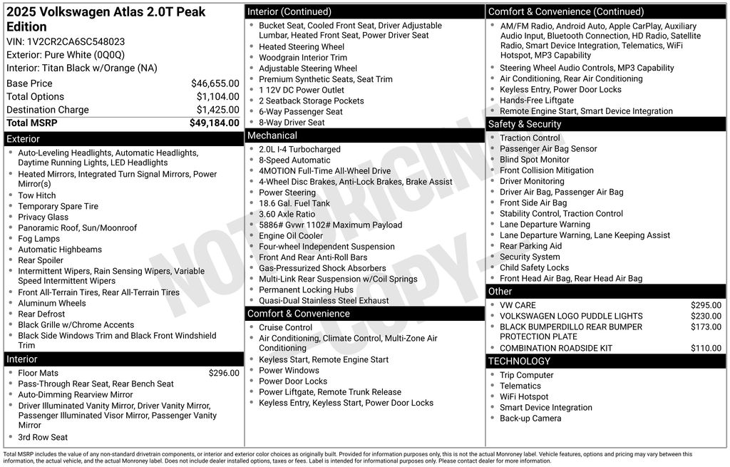 2025 Volkswagen Atlas 2.0T Atlas Peak Edition 4MOTION's photo