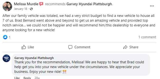 Garvey North review Facebook