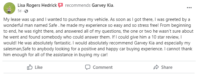 Garvey Kia review Facebook Garvey Kia review Facebook