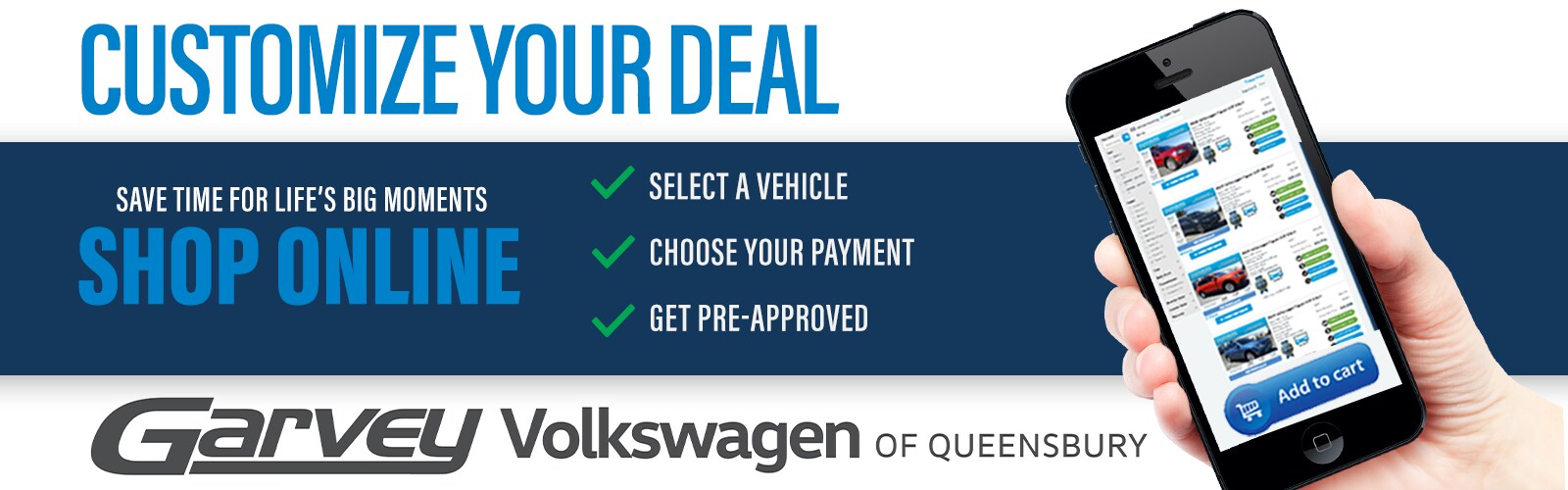 Customize Your Deal Garvey Volkswagen banner