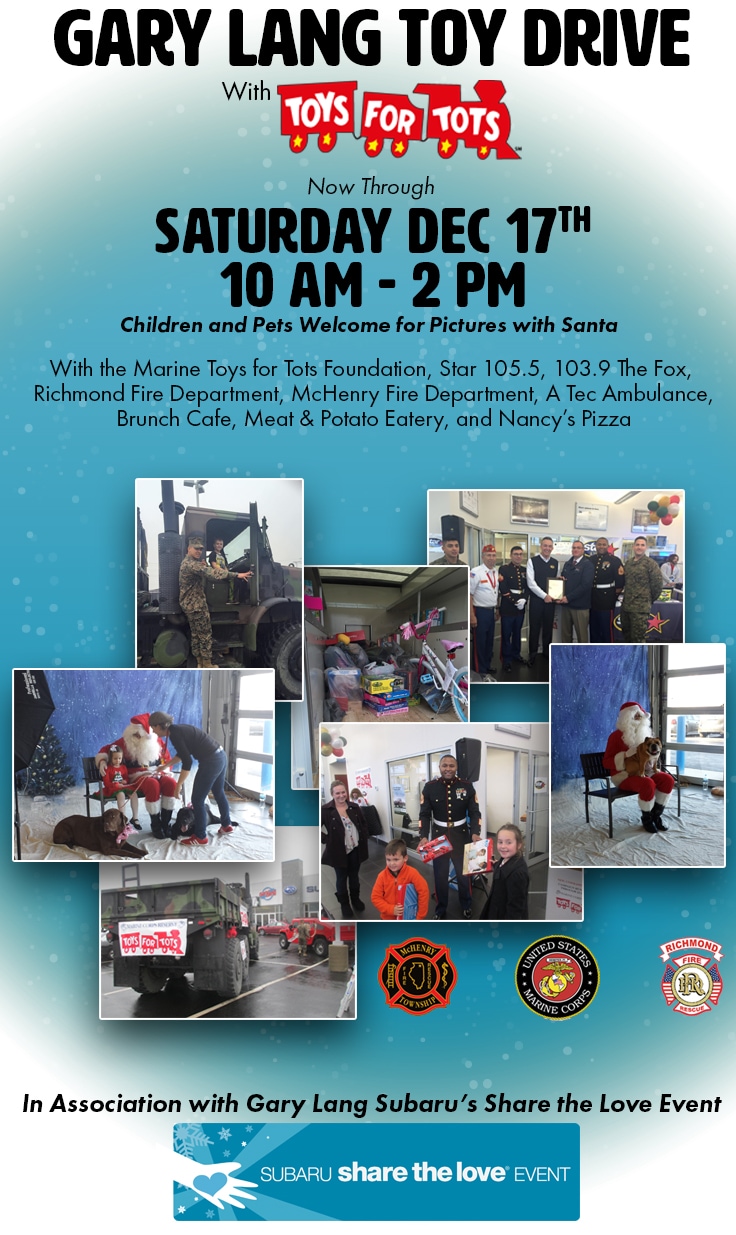 Toys for Tots Drive at Gary Lang in McHenry, IL