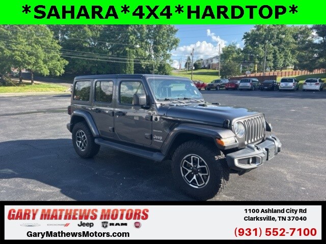 Used 2021 Jeep Wrangler Unlimited Sahara with VIN 1C4HJXEN4MW592292 for sale in Clarksville, TN
