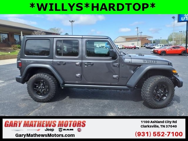 Used 2024 Jeep Wrangler 4-Door Willys with VIN 1C4PJXDG9RW269037 for sale in Clarksville, TN