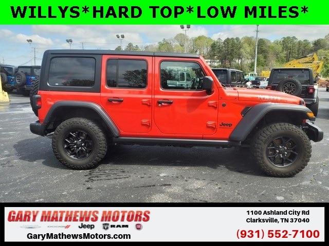 Used 2024 Jeep Wrangler 4-Door Willys with VIN 1C4PJXDG9RW252187 for sale in Clarksville, TN