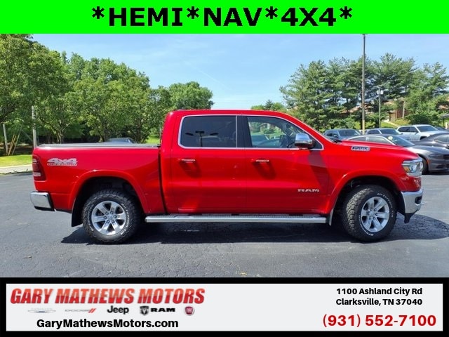 Used 2021 RAM Ram 1500 Pickup Laramie with VIN 1C6SRFJT8MN770036 for sale in Clarksville, TN