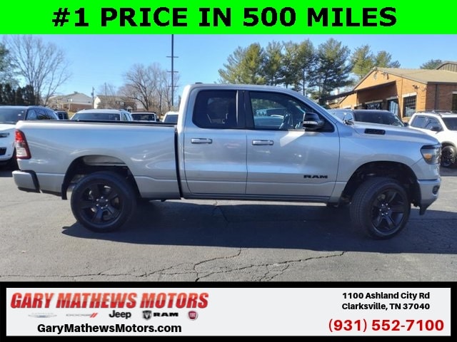 Used 2021 RAM Ram 1500 Pickup Big Horn/Lone Star with VIN 1C6SRFBT2MN809119 for sale in Clarksville, TN