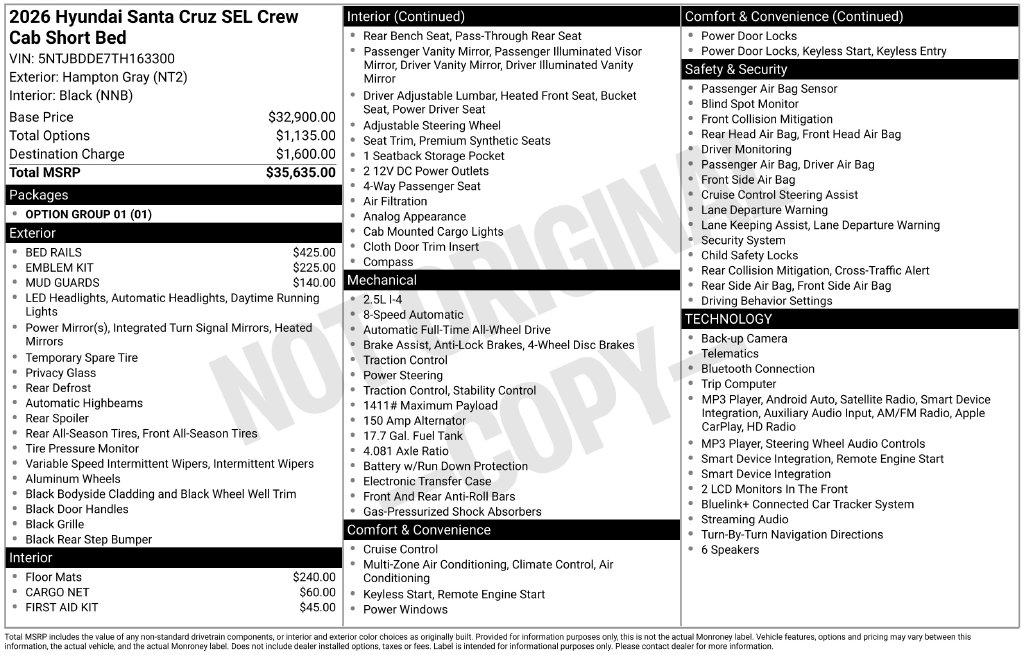 2026 Hyundai Santa Cruz SEL - Photo 31