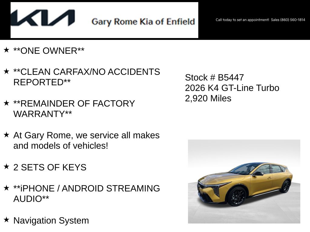 2026 Kia K4 GT-Line Turbo - Photo 7
