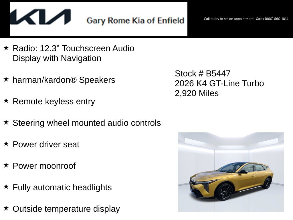 2026 Kia K4 GT-Line Turbo - Photo 14