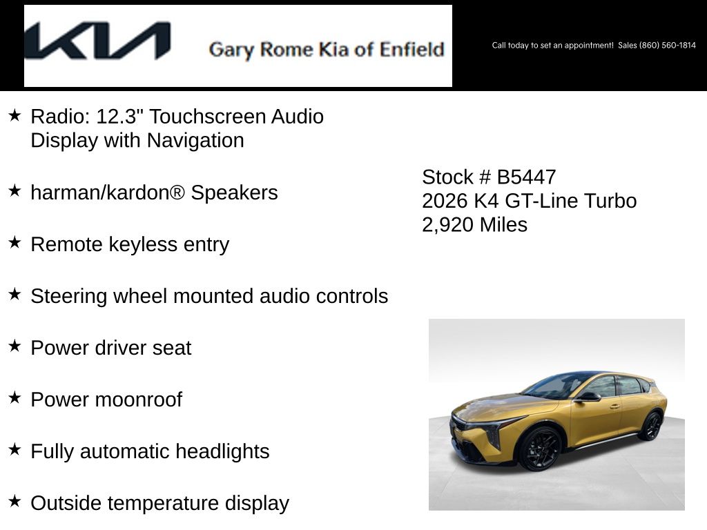 2026 Kia K4 GT-Line Turbo - Photo 13