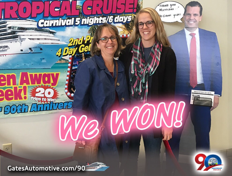 Gates 90th Anniversary Win a FREE Luxury Cruise Gates Automotive Gates Automotive Group