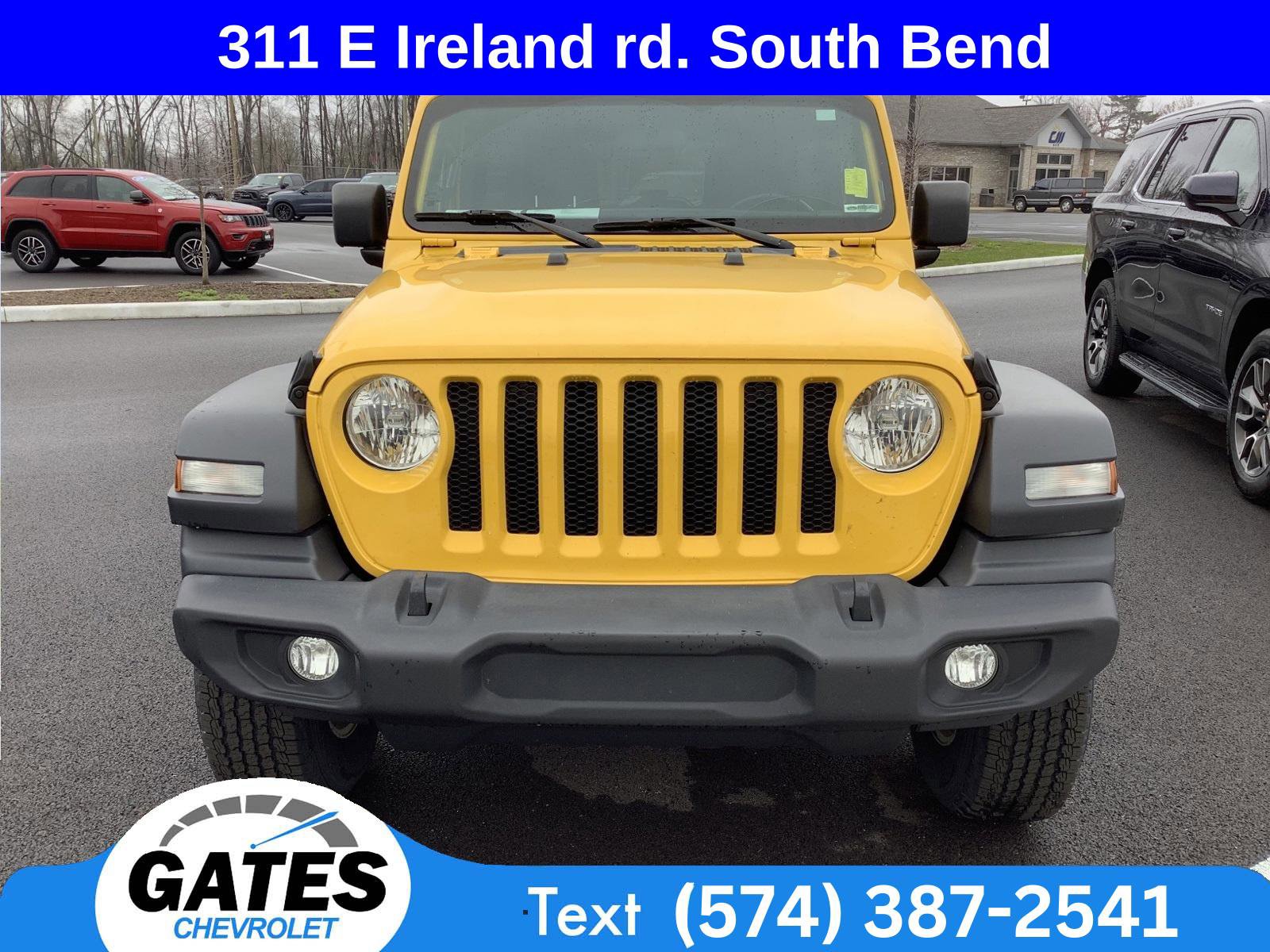 Used 2020 Jeep Wrangler Unlimited Sport S with VIN 1C4HJXDN3LW172961 for sale in South Bend, IN