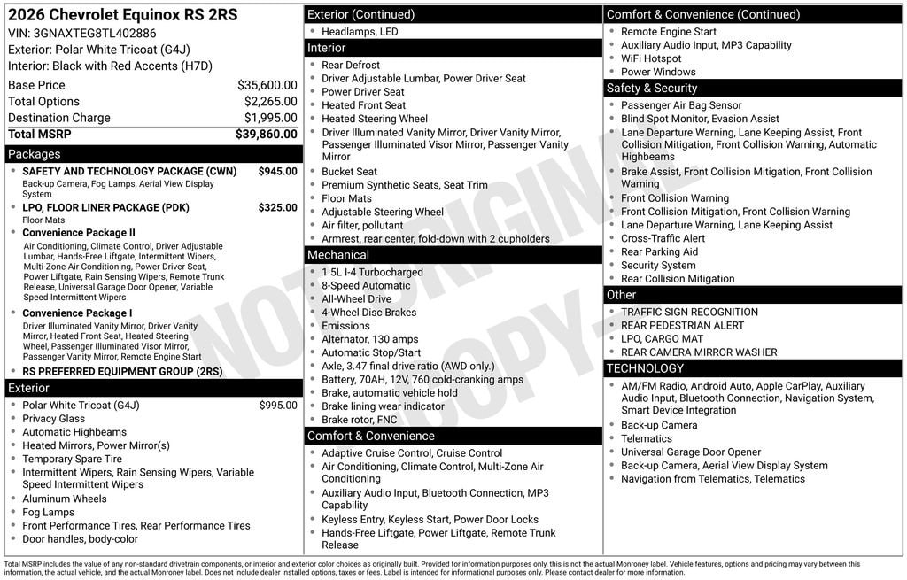 2026 Chevrolet Equinox RS - Photo 12