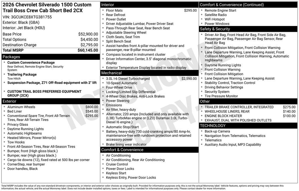 2026 Chevrolet Silverado 1500 Custom Trail Boss - Photo 12