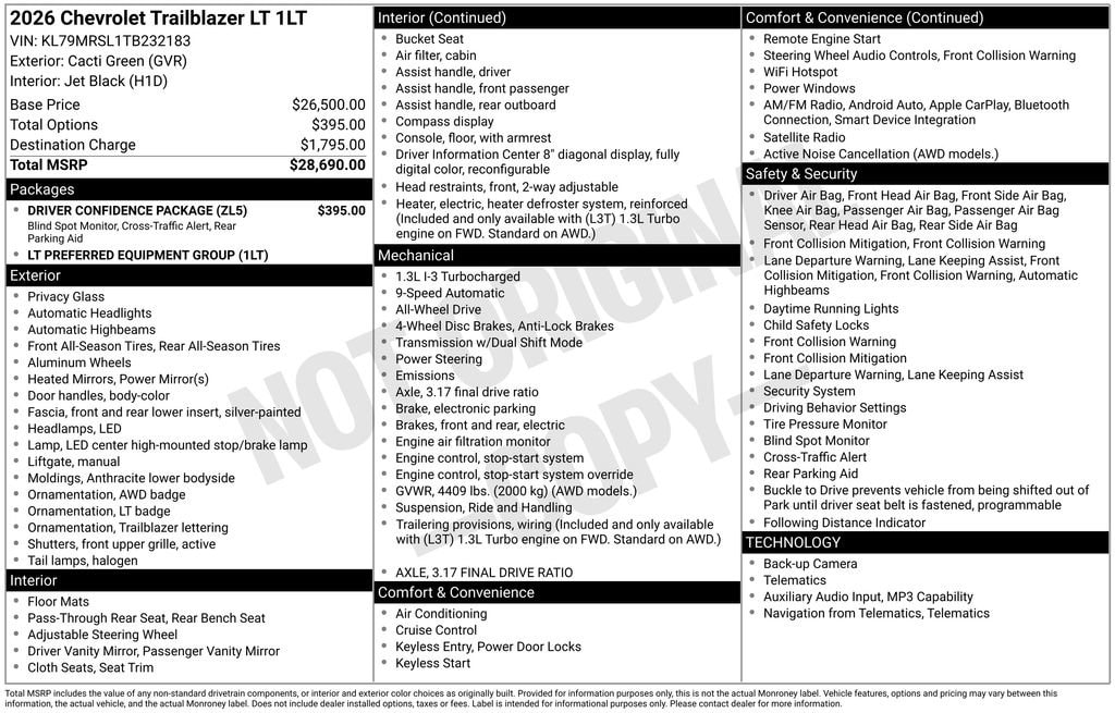 2026 Chevrolet Trailblazer LT - Photo 12