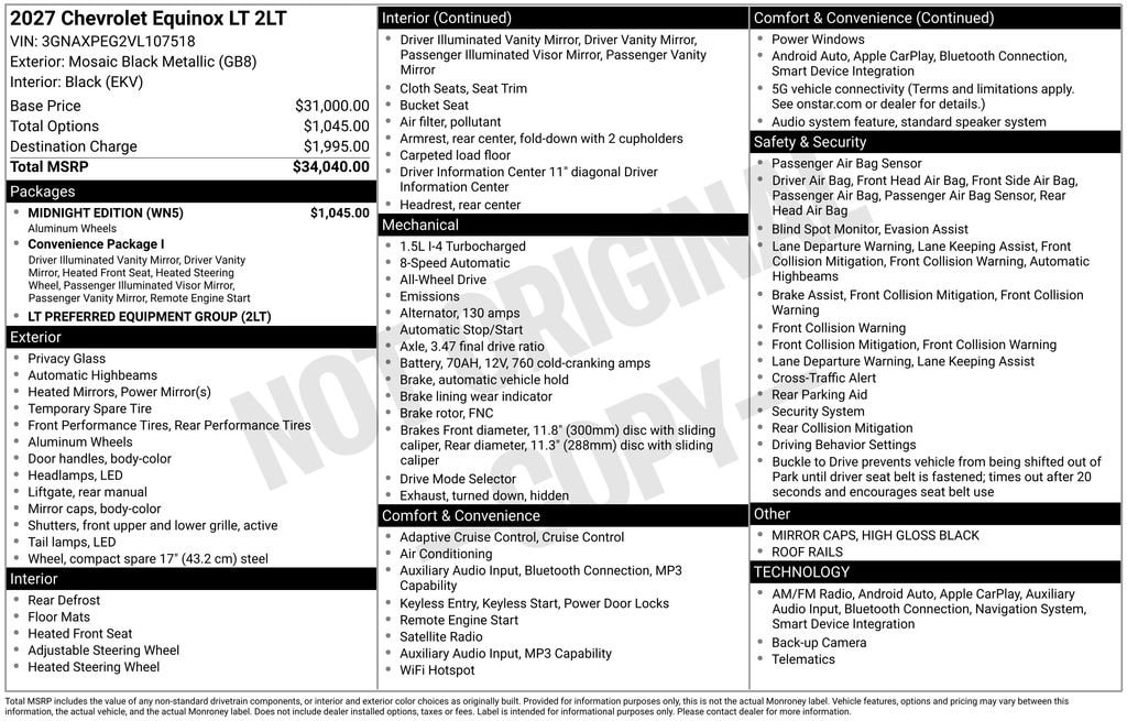 2027 Chevrolet Equinox LT - Photo 12