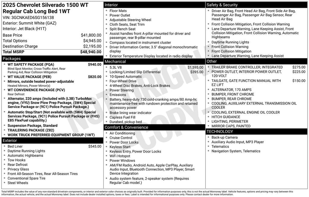 2025 Chevrolet Silverado 1500 Work Truck - Photo 12