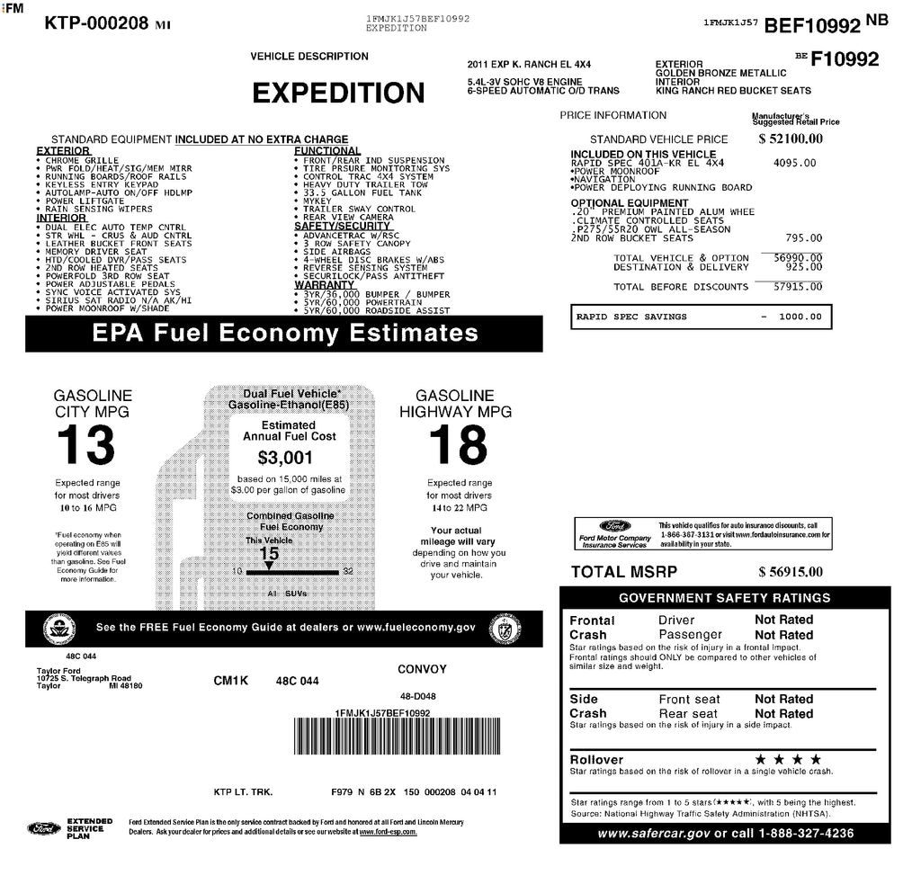 Used 2011 Ford Expedition EL SUV