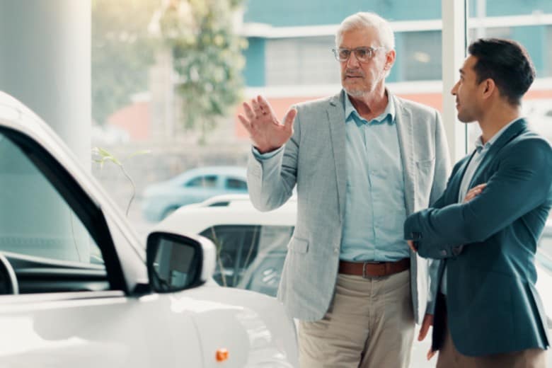 showing a car