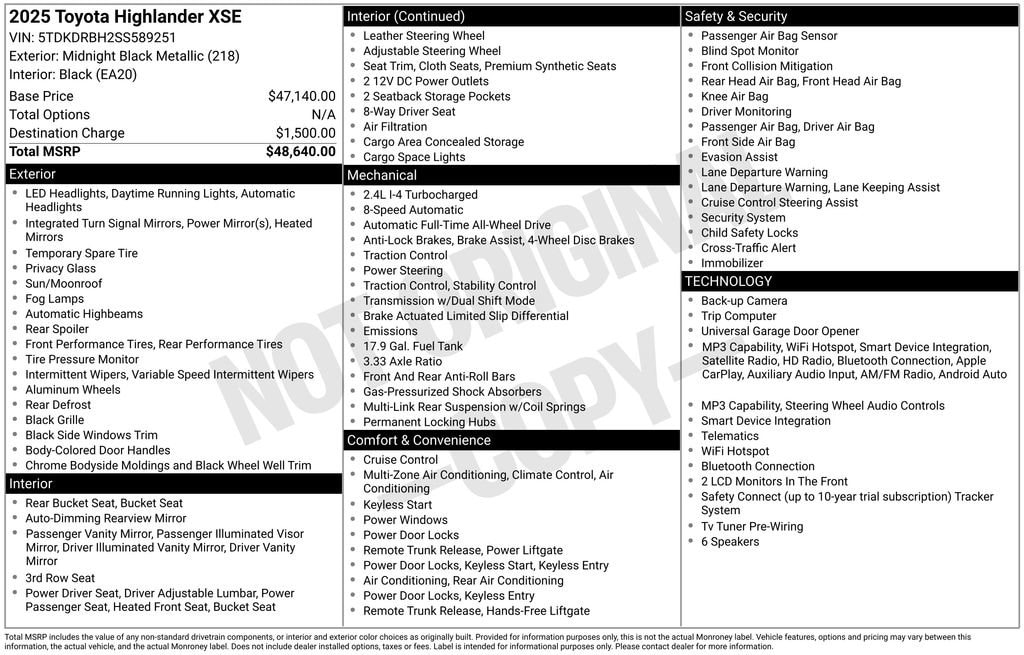 2025 Toyota Highlander XSE - Photo 11