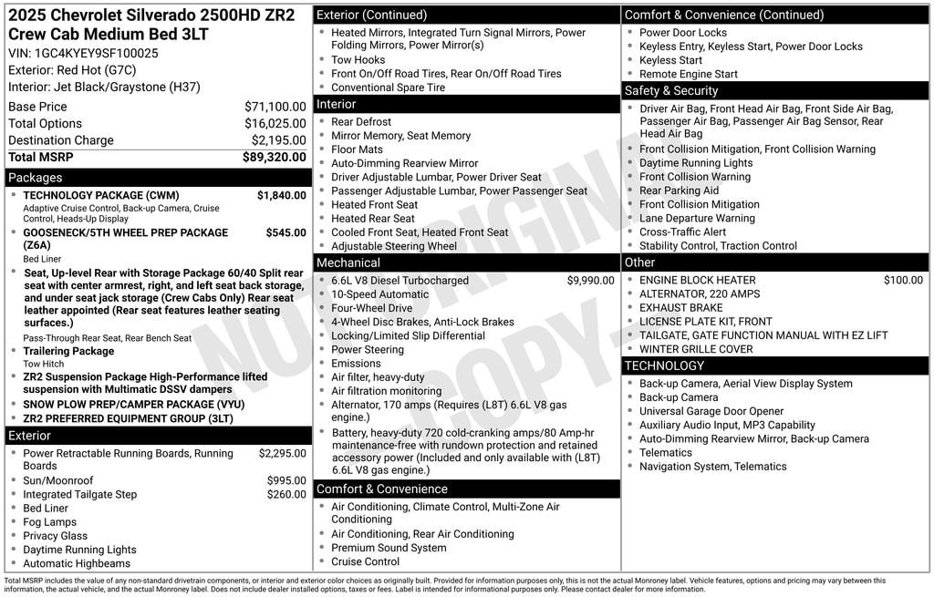 Used 2025 Chevrolet Silverado 2500 HD ZR2 Truck
