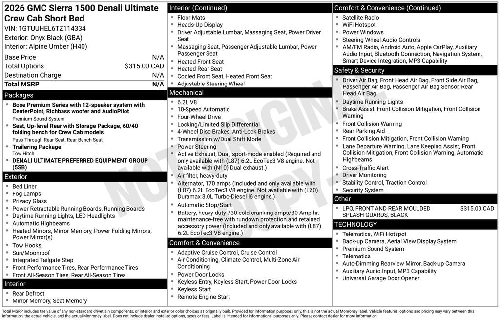 Used 2026 GMC Sierra 1500 Denali Ultimate Truck