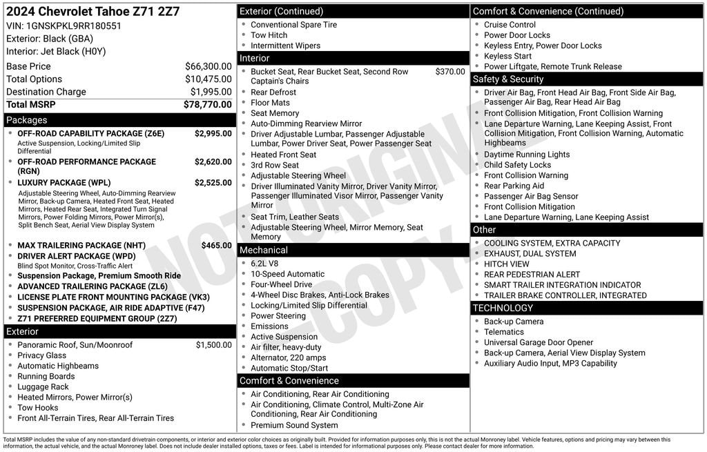 2024 Chevrolet Tahoe SUV 