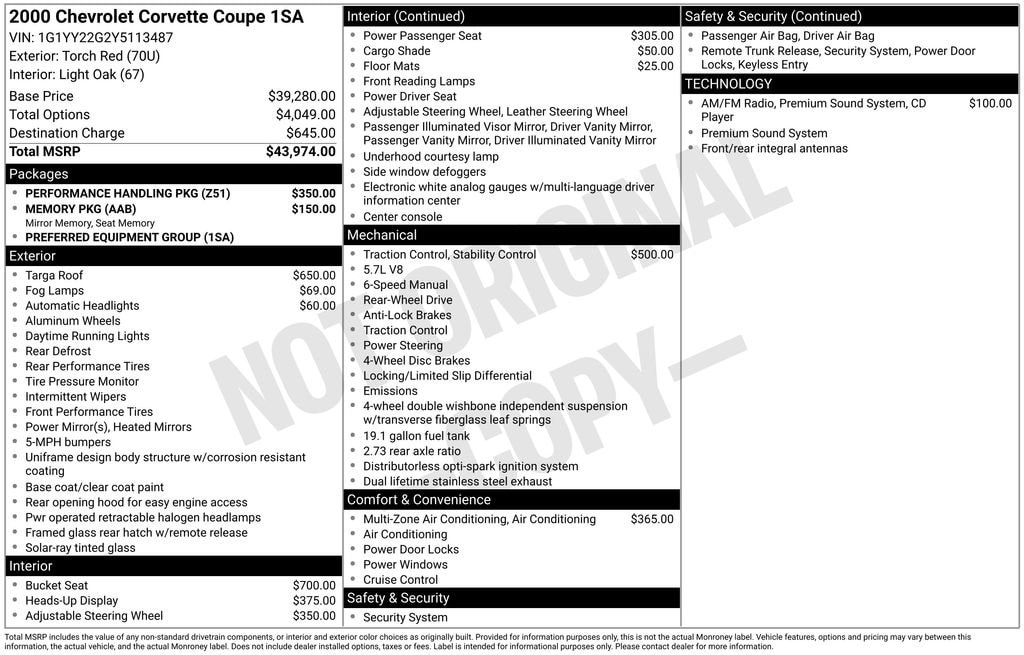 2000 Chevrolet Corvette Base - Photo 6