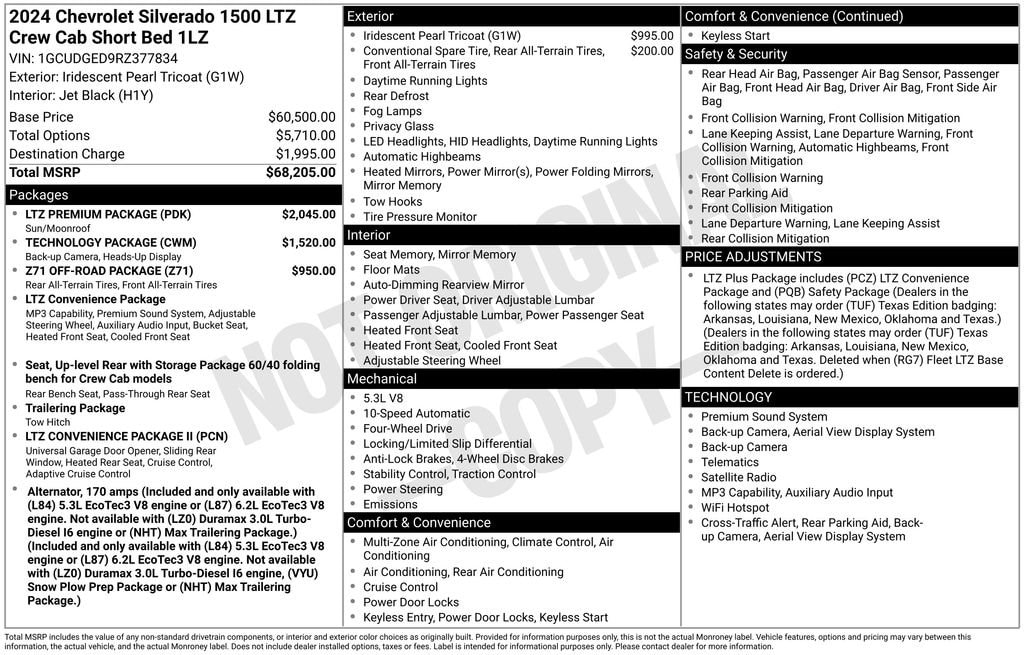 2024 Chevrolet Silverado 1500 LTZ 4X4 Crew Cab Short Box's photo