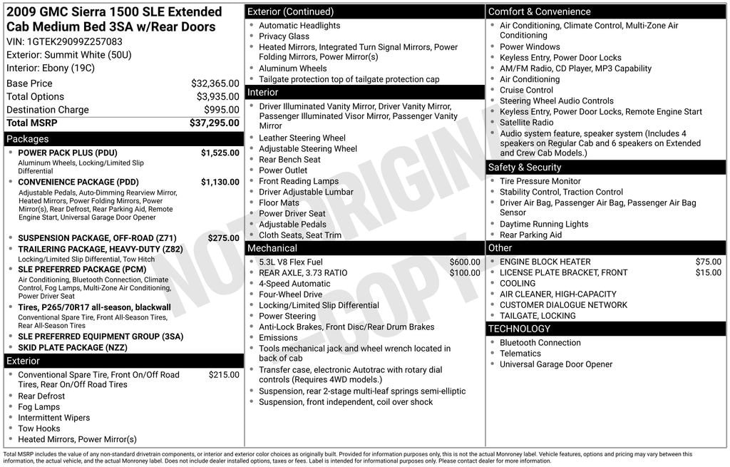 2009 GMC Sierra 4WD Extended Cab SLE SWB's photo