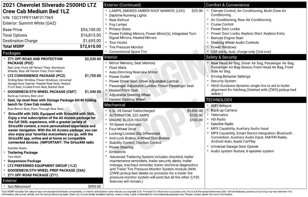 2021 Chevrolet Silverado 2500HD LTZ