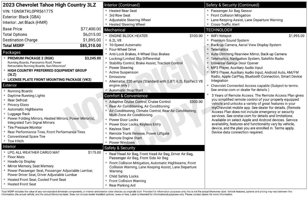 2023 Chevrolet Tahoe