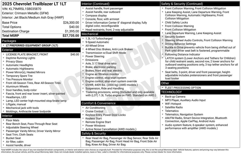 Used 2025 Chevrolet Trailblazer LT SUV