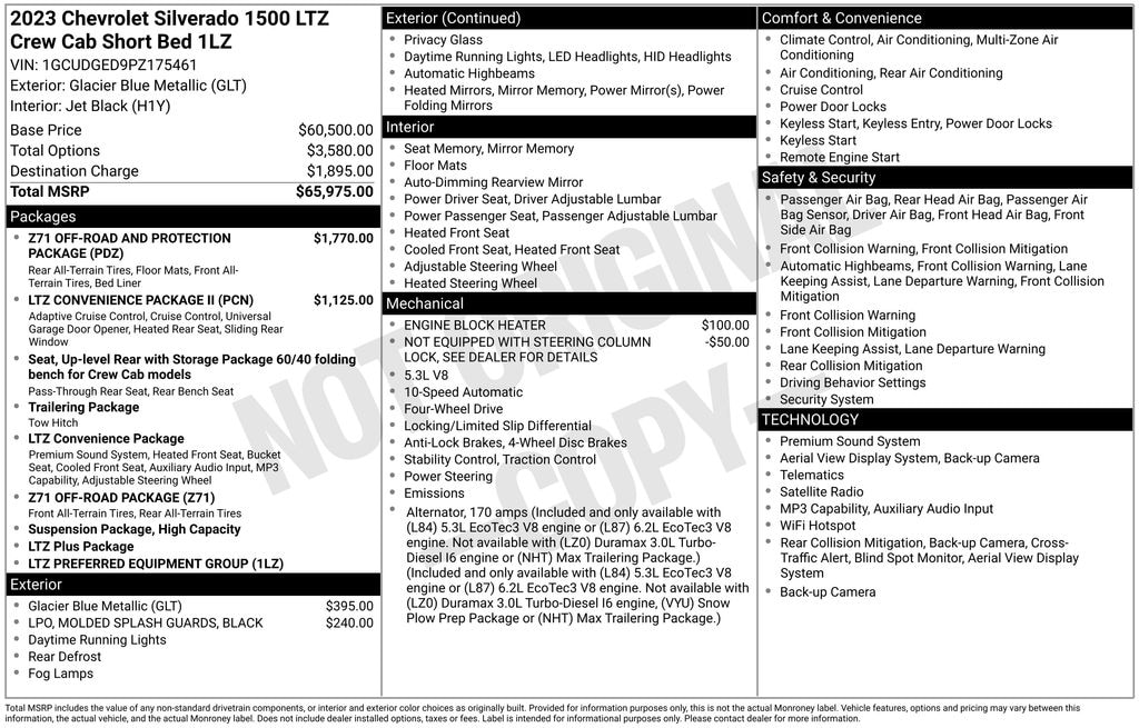 Used 2023 Chevrolet Silverado 1500 LTZ Truck Crew Cab