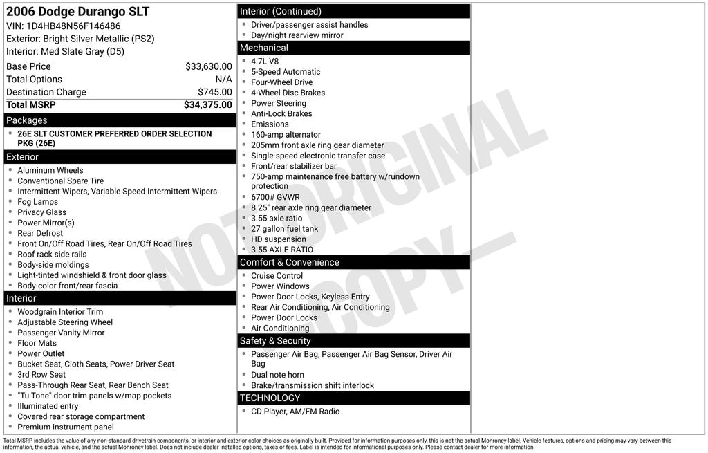 Used 2006 Dodge Durango SLT SUV