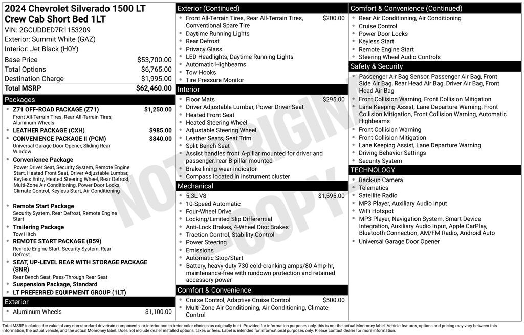 Used 2024 Chevrolet Silverado 1500 LT Truck Crew Cab