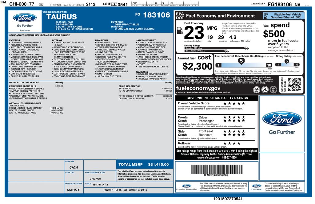 2015 Ford Taurus SEL FWD's photo