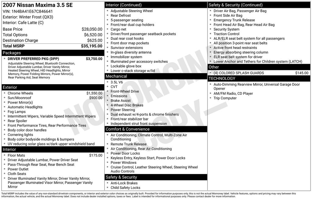 2007 Nissan Maxima's photo