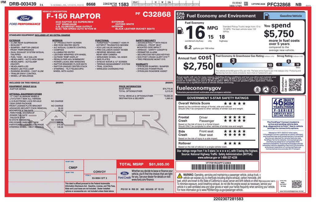 2023 Ford F-150 Raptor 4x4 SuperCrew 5-1/2 Box's photo