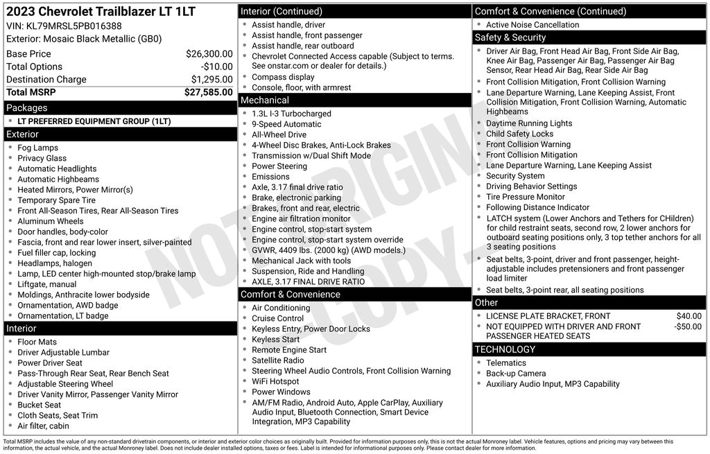 2023 Chevrolet Trailblazer LT AWD's photo