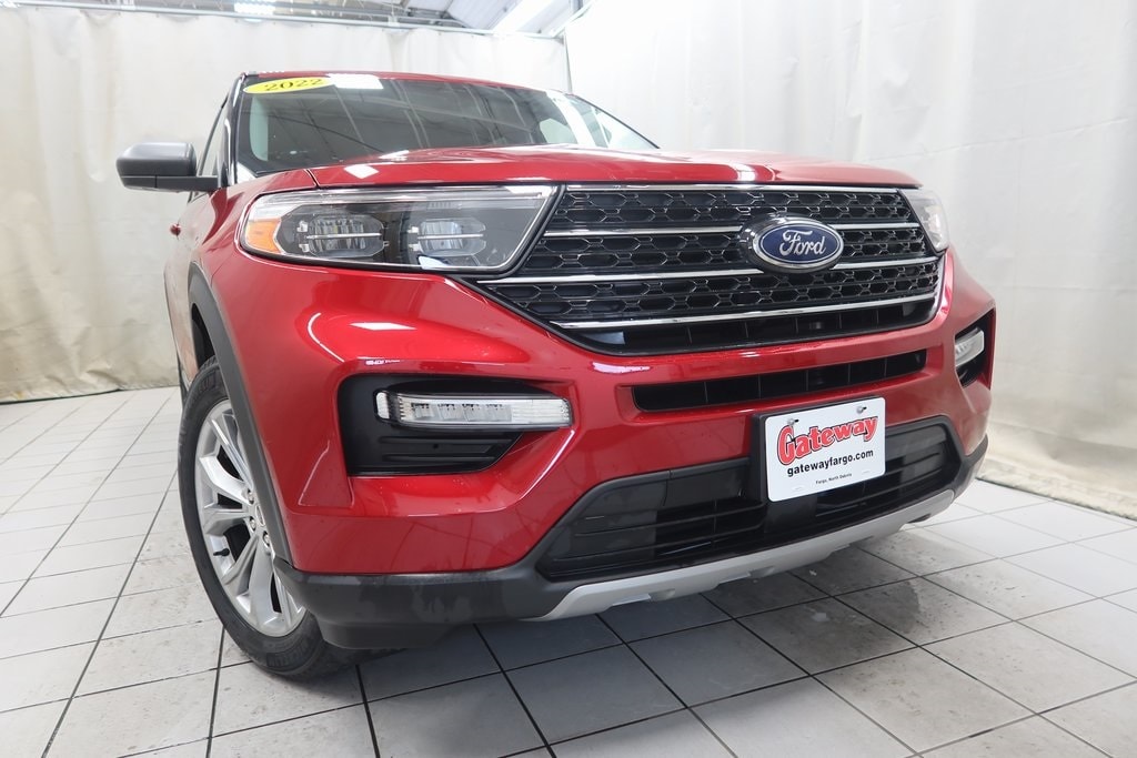 Used 2022 Ford Explorer XLT with VIN 1FMSK8DH4NGA29609 for sale in Fargo, ND
