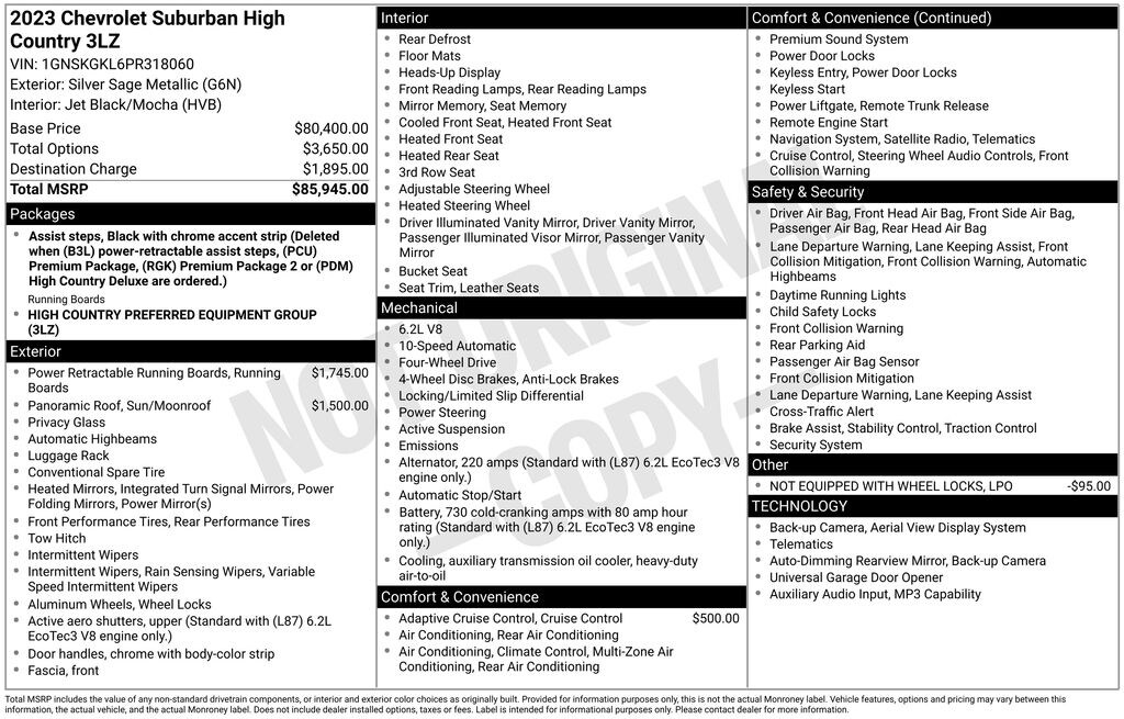 Used 2023 Chevrolet Suburban High Country SUV